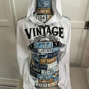 Deadstock vintage Y2K white mesh cropped top